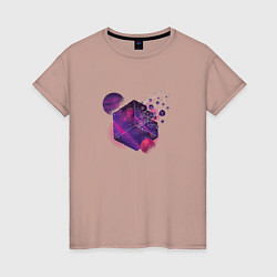 Женская футболка Галактический куб