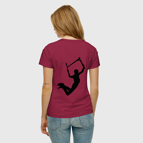 Женская футболка Самокат фристайл трюк экстрим / Маджента – фото 4