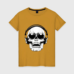 Женская футболка Skull Music lover