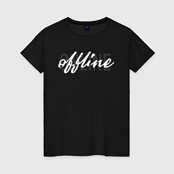 Женская футболка Offline