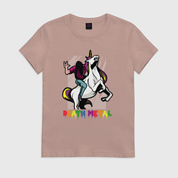 Женская футболка Death Metal Unicorn