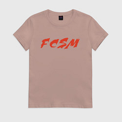 Футболка хлопковая женская FCSM, цвет: пыльно-розовый