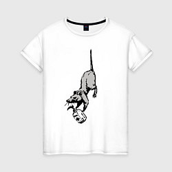 Женская футболка Крыса с антисептиком