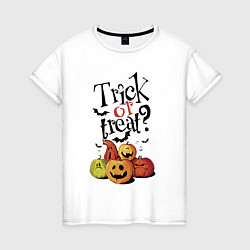 Футболка хлопковая женская Кошелек или жизнь!, цвет: белый