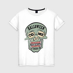 Женская футболка Halloween Skull Retro