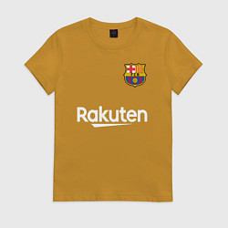 Футболка хлопковая женская BARCELONA, цвет: горчичный