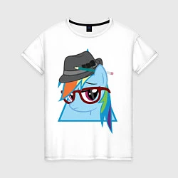 Женская футболка Rainbow Dash hipster