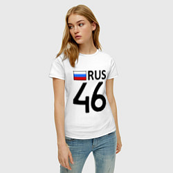 Футболка хлопковая женская RUS 46, цвет: белый — фото 2