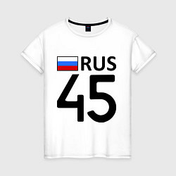 Футболка хлопковая женская RUS 45, цвет: белый