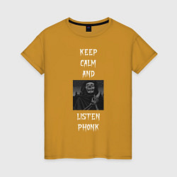 Женская футболка Keep calm phonk