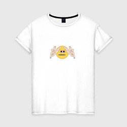 Женская футболка Тянущийся смайлик мем