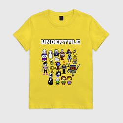 Футболка хлопковая женская UNDERTALE, цвет: желтый