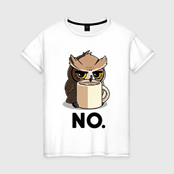 Женская футболка Сова с кофе