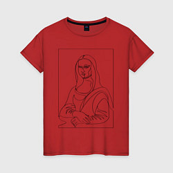 Женская футболка Мона Лиза Силуэт