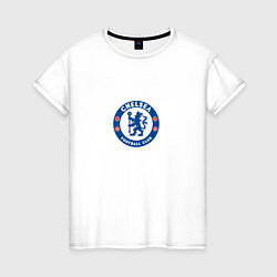 Футболка хлопковая женская Chelsea FC, цвет: белый