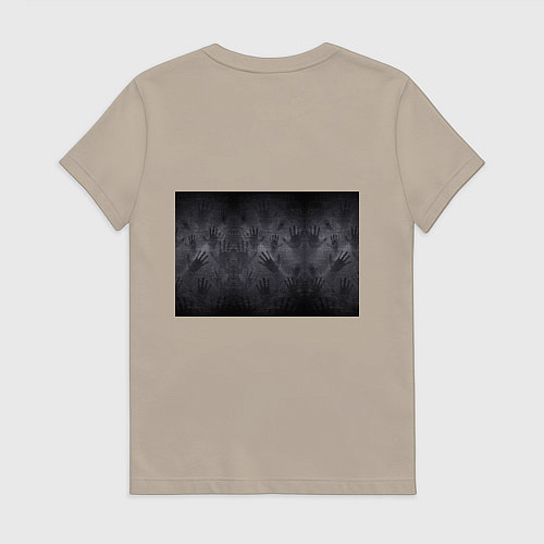 Женская футболка ЛАДОНИ УШЕДШИХ / Миндальный – фото 2