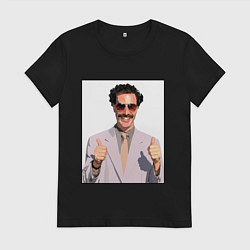 Футболка хлопковая женская Борат Z, цвет: черный