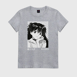 Футболка хлопковая женская Аска ева 02, цвет: меланж