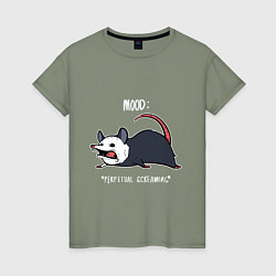 Женская футболка Настроение: Кричать и лежать