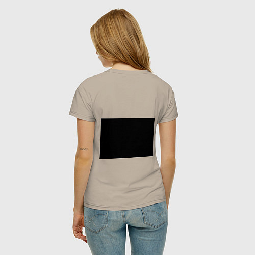 Женская футболка Воющий волк / Миндальный – фото 4