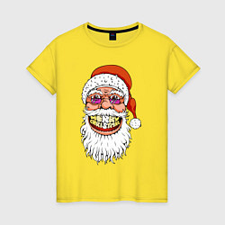 Женская футболка Довольный Санта