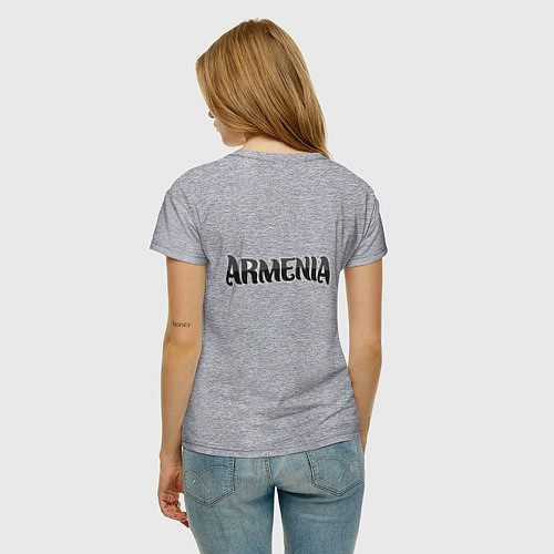 Женская футболка Армения / Меланж – фото 4