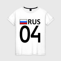 Футболка хлопковая женская RUS 04, цвет: белый