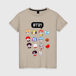 Женская футболка BTS BT21