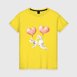 Женская футболка Пара влюбленных зайчиков