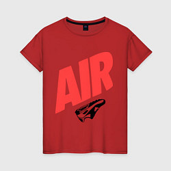 Футболка хлопковая женская SWAG Air, цвет: красный