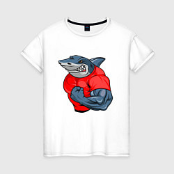 Женская футболка Акула