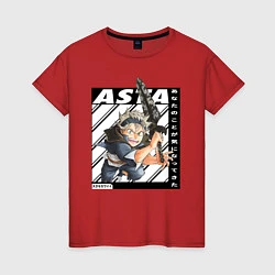 Женская футболка Аста , Чёрный Клевер