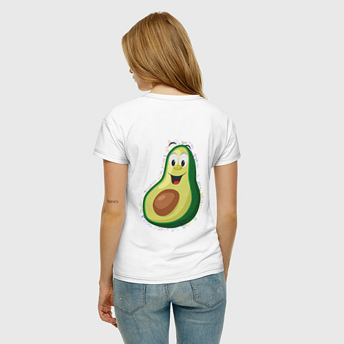 Женская футболка Авокадо тм AntiPsychoVirus / Белый – фото 4