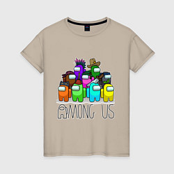 Женская футболка AMONG US - большая компания!