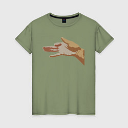 Женская футболка Пёс или рука ?
