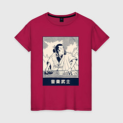 Женская футболка Самурай Диджей
