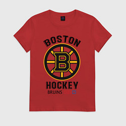 Футболка хлопковая женская BOSTON BRUINS NHL, цвет: красный