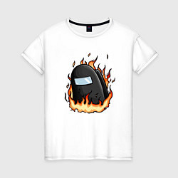 Женская футболка Among Us fire