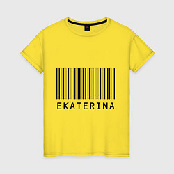 Женская футболка Екатерина (штрихкод)