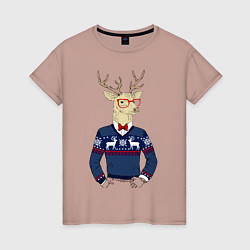 Женская футболка Hipster Deer