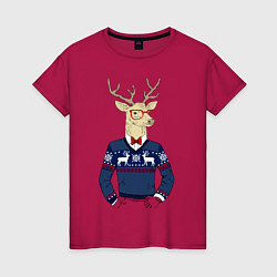 Женская футболка Hipster Deer