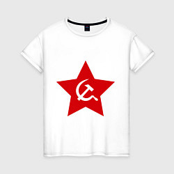 Женская футболка Звезда с серпом и молотом