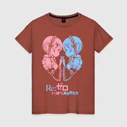 Женская футболка Re:Zero, Рам и Рем