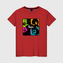 Женская футболка The Beatles в стиле Поп Арт