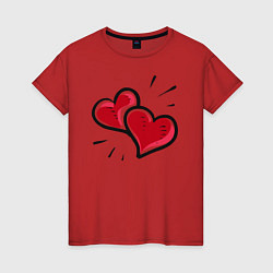 Женская футболка Hearts