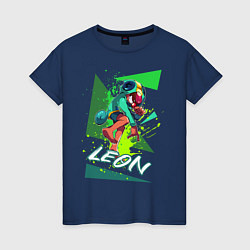 Женская футболка Леон - бравл старс