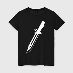 Футболка хлопковая женская Bayonet Knife CSGO Gaming, цвет: черный