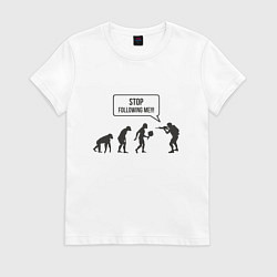 Футболка хлопковая женская CS GO спина Z, цвет: белый