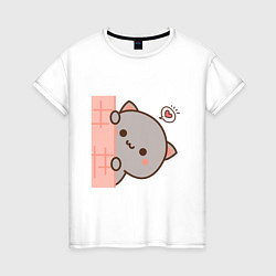 Женская футболка Влюблённый котёнок парная