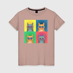 Женская футболка Pop Art Коты